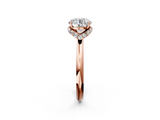 Rose gold Round Brilliant Solitaire Engagement Ring with Six-Prong Setting and Classic Band_25