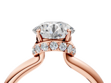 Rose gold Round Brilliant Solitaire Engagement Ring with Six-Prong Setting and Classic Band_27