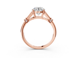 Rose gold Round Brilliant Solitaire with Pave Band and Four-Prong Setting_27