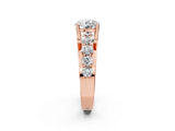 Rose gold Round Brilliant Solitaire with Side Stones on a Pave Band and Four-Prong Setting_14