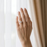Rose gold Round Brilliant Split Shank Pave Diamond Engagement Ring with Four-Prong Setting_6