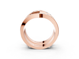 Rose gold Round Channel Set Diamond Chevron Band_30