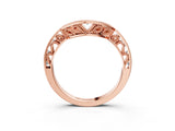 Rose gold Round Channel-Set Diamond Contour Band_7
