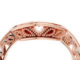 Rose gold Round Channel-Set Diamond Contour Band_8