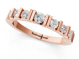 Rose gold Round Channel Set Diamond Half Eternity Band_5