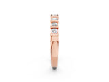 Rose gold Round Channel Set Diamond Half Eternity Band_6
