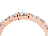 Rose gold Round Channel Set Diamond Half Eternity Band_8