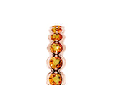 Rose gold Round Citrine Bezel Set Eternity Band_11