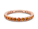 Rose gold Round Citrine Bezel Set Eternity Band_6