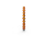 Rose gold Round Citrine Bezel Set Eternity Band_8