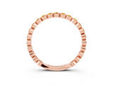 Rose gold Round Citrine Bezel Set Eternity Band_9