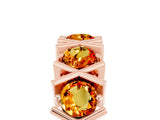 Rose gold Round Citrine Channel Set Band with X-Prong Detail_11