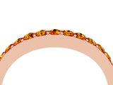 Rose gold Round Citrine Curved Wedding Band with Channel Setting_10