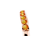 Rose gold Round Citrine Curved Wedding Band with Channel Setting_11