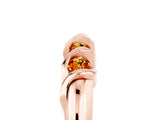Rose gold Round Citrine Eternity Band with Twist Prong Setting_11