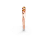 Rose gold Round Citrine Eternity Band with Twist Prong Setting_8