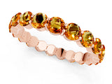 Rose gold Round Citrine Eternity Band with U-Prong Setting_31