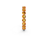 Rose gold Round Citrine Eternity Band with U-Prong Setting_32