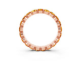 Rose gold Round Citrine Eternity Band with U-Prong Setting_33