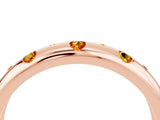 Rose gold Round Citrine Flush-Set Comfort Fit Band_10