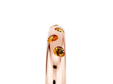 Rose gold Round Citrine Flush-Set Comfort Fit Band_11