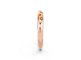 Rose gold Round Citrine Flush-Set Comfort Fit Band_8