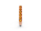 Rose gold Round Citrine Half Eternity Band with Classic Prong Setting_8