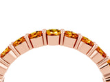 Rose gold Round Citrine Half-Eternity Prong-Set Band_10