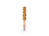Rose gold Round Citrine Half-Eternity Prong-Set Band_8