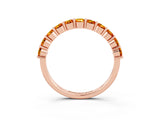 Rose gold Round Citrine Half-Eternity Prong-Set Band_9