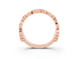 Rose gold Round Citrine Leaf Eternity Band with Bezel Setting_39