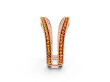 Rose gold Round Citrine Milgrain Eternity Band with Channel Setting_20