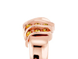Rose gold Round Citrine Multi-Row Crossover Band_11