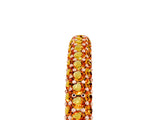Rose gold Round Citrine Pavé Eternity Band with Shared Prong Setting_11