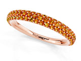 Rose gold Round Citrine Pavé Eternity Band with Shared Prong Setting_7