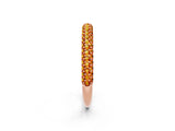 Rose gold Round Citrine Pavé Eternity Band with Shared Prong Setting_8