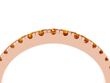 Rose gold Round Citrine Pavé Half Eternity Band with Shared Prong Setting_10