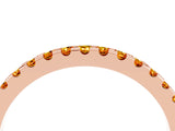 Rose gold Round Citrine Pavé Set Eternity Band with Micro Prong Setting_10