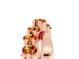 Rose gold Round Citrine Prong-Set Crossover Band_11