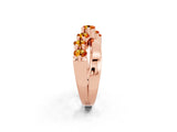 Rose gold Round Citrine Prong-Set Crossover Band_8