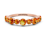 Rose gold Round Citrine Scalloped Prong Set Eternity Band_18