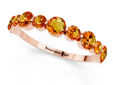 Rose gold Round Citrine Scalloped Prong Set Eternity Band_19
