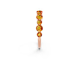 Rose gold Round Citrine Scalloped Prong Set Eternity Band_20
