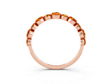 Rose gold Round Citrine Scalloped Prong Set Eternity Band_21