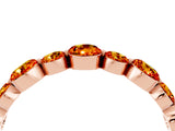 Rose gold Round Citrine Scalloped Prong Set Eternity Band_22