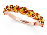 Rose gold Round Citrine Shared Prong Eternity Band_7