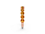 Rose gold Round Citrine Shared Prong Eternity Band_8