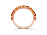 Rose gold Round Citrine Shared Prong Eternity Band_9