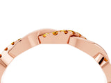Rose gold Round Citrine Twist Eternity Band with Pavé Setting_10