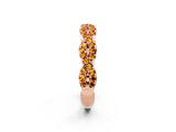 Rose gold Round Citrine Twisted Eternity Band with Pavé and Shared Prong Setting_20